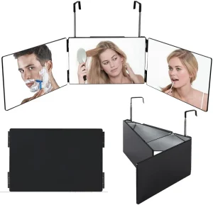 Self Cut Shaving Mirror With Hook 3 Way 360 Degree Angle Self Hair Cut Mirror