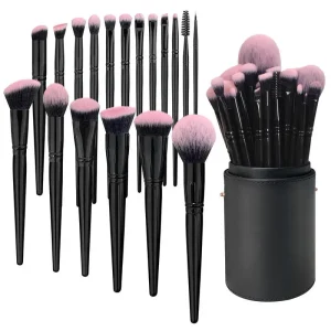Set Brush Makeup with Custom Logo 18 Piece Multi Functional Makeup Brush Set Eye and Face Use Foundation Compatible Boxed