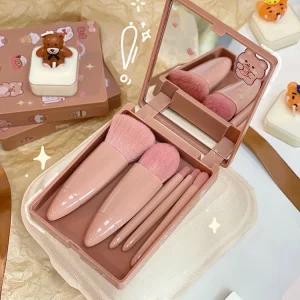 Set of 5 Makeup Brushes with Mirrors