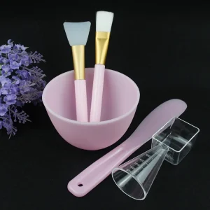 Silicon Mask Brush and Applicator Tool Kit Mask Tools 3pc Set Facial Face Mask Mixing Bowl