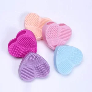 Silicone Makeup Brush Cleaner Egg Makeup Brush Cleaning Tool Heart Shape Private Label Makeup Brush Cleaner Cleaning Mat