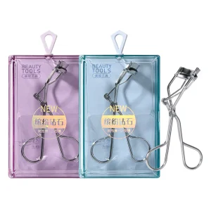 Silver Curling Eyelash Beauty Tool Purple Stainless Steel Eyelash Curler SY532 with Comfortable Handle