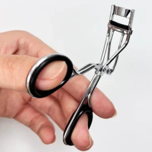Silver Professional Precision Mini Manual Eyelash Curler Ergonomic Handle Durable Carbon Steel Gentle Lash Curling Portable