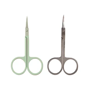 Silver Stainless Steel Eyebrow Scissors Sharp Blade Tip Makeup Tools