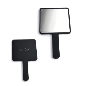 Simple Design Fashion Black Portable Hand Held Custom Makeup Mirror
