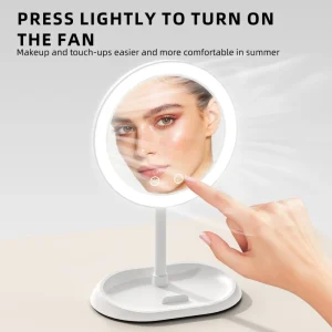 Simple Round Makeup Mirror with Magnification Function Double sided Large Size for Bedroom or Home Use