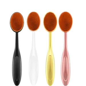 Single 3 in 1 Foundation Oval Makeup Brush Tooth Brush Type Foundation Face Body Pink Foundation Brush