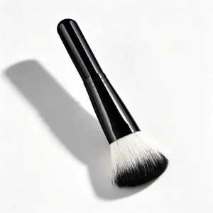 Single Black Loose Powder Brush Blush Contour Face Makeup Tool Wood Handle Nylon Bristles Cross Border