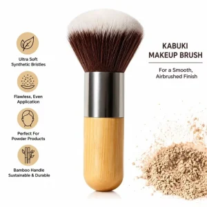 Single Dome Bamboo Brush Powder Foundation Brushes Cosmetics Professional Makeup Brush