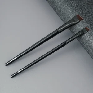 Single Face Makeup Brush Ultra Fine Thin Flat Angled Eyeliner Concealer Eyebrow Face Use Nylon Bristles Plastic Flat Brush