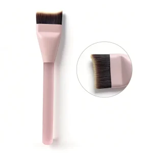 Single Foundation Makeup Brush, Ultra Thin Crescent Shape, Korean Hair, for Concealer, BB Cream, and Liquid Face Application