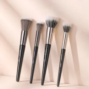 Single Goat Hair Professional Beauty Makeup Brush Face Flat Black Cosmetic Blending Brush