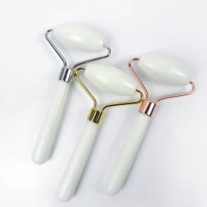 Single Head Natural Beauty Quartz Jade Stone Face Massage Jade Roller