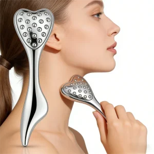 Single Head Zinc Alloy and Stainless Steel Guasha Tool Handheld Facial Roller Eye Skin Waterproof Face Lift Skin