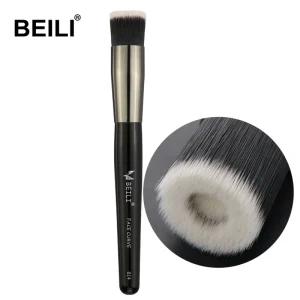 Single Makeup Brush Face Curve Brush Soft Dense Synthetic Bristles for Contour Cream