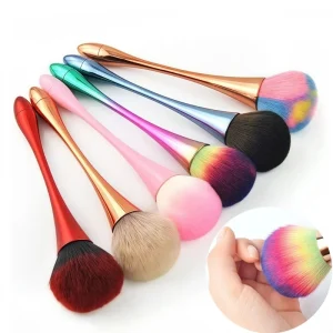 Single Makeup Brush Slender Waist Unique Design Multipurpose Use Nail Brush Fluffy Nail Dust Brush