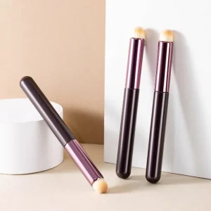Single Portable Makeup Brush Set for Lips Beginners Plastic Handle Nylon Bristles Thickened Aluminum Tube Angular Blush Used Lip