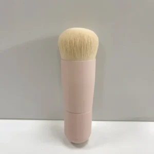 Single Round Short Handle Kabuki Brush Soft Synthetic Fibers Mini Liquid Blender for Foundation Face