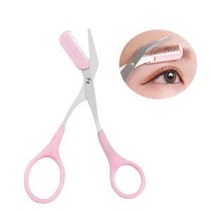 Single Safety Stainless Steel Eyebrow Trimmer Makeup Tool for Hair Removal Shaver Eyebrow Shaping Lady Scis Comb