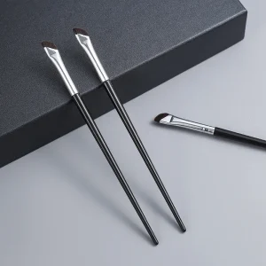 Single Scythe Angled Fine Blade Makeup Brush Beginner Eye Brow Eye Brush with Handle for Use with Eyebrow Pencil