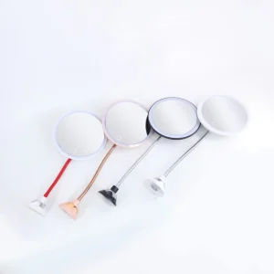 Single-Sided 10X/1X LED Makeup Mirror Personalized ABS Metal Glass Desktop Cosmetic Mirror with Light