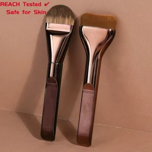 Single Ultra Thin Widened Tongue Foundation Brush Plastic Handle Seamless Concealer Face Makeup Flat Head Foundation Brush Set