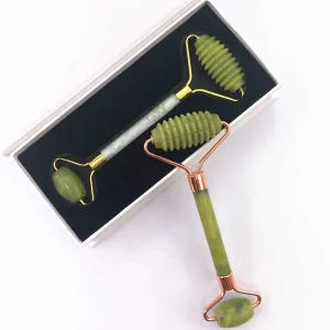 Skin Care Tools Face Lifting Anti Aging Xiuyan Green Jade Roller with Skin Tightening & Wrinkle Remover