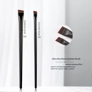 Slanted Blade Eyeliner Brush Angled Eyebrow Brush Flat Lash & Under Eye Makeup Brush Single Cosmetic Tool