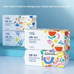 Small Disposable Cleansing Face Towel Weekly Use Extra Large Thick Super Soft Cotton MJ-45 Household Women Bathroom