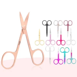 Small Pink Lash Scissors Eyelashes Scissors Makeup Mini Scissors Stainless Steel PVC Bag Sharp Thai Beauty Products Eyebrow
