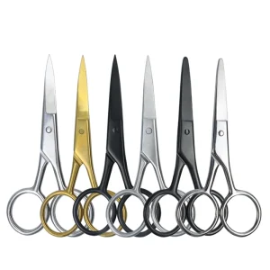 Small Sharp Stainless Steel Facial Hair Trimmer Beard & Mustache Scissors for Eyebrows Grooming Makeup Scissors