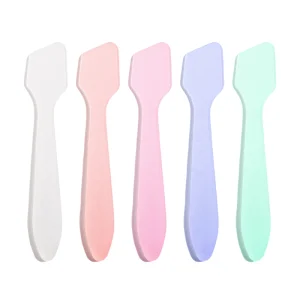 Small White Clear Black Cream Spatula Custom Logo Cosmetic Spatula Facial Cream Eyecream Spoon Shaped Plastic Spatula Mask