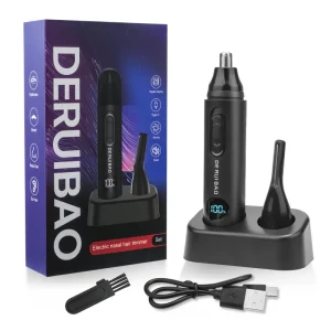 Smart Power Display Dual Head Charging Trimmer Eyebrow Cutter Standing Bracket Portable RV Facial Trimming Tool for Daily Beauty
