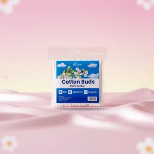Soft Absorbent Plastic Stick Cotton Buds Bag Pack 7.5cm for Cosmetics Hygienic Daily Cleaning