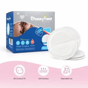 Soft Breathable Disposable Breast Pads 3D Cotton Nursing Pads for Pregnant Women and Postpartum Mothers