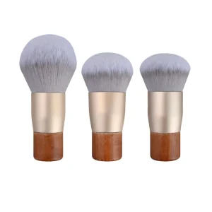 Soft Bristles Synthetic Hair Wood Handle Angular Blush Loose Powder Single Makeup Brush Face Use Beauty Tool