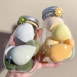 Soft Customized Non latex Cosmetic Sponge Foundation Facial Beauty Egg Blender Black Makeup Sponge with Box
