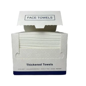 Soft Disposable Antimicrobial Eco Friendly Viscose Square Solid Color Face Towel Tissue Comfortable Hypoallergenic Skin