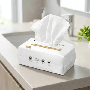 Soft Disposable Face Towel Cotton Tissue for Facial Cleansing Dry & Wet Use Lint Free Skincare Towels