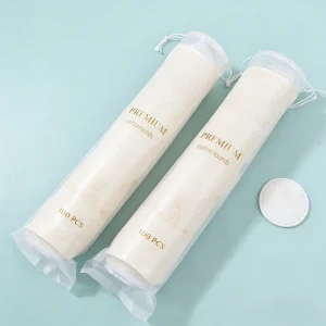 Soft Disposable Round Facial Cotton Pads for Organic Makeup Remover and Hydrating Toner Compress