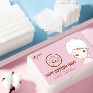 Soft Lint Free Square Disposable Cotton Pads Hypoallergenic Facial Cleansing Makeup Pad Home Travel Beauty Use