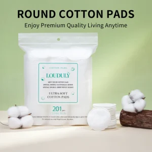 Soft Non-Woven Fabric Makeup Pads Absorbent Facial Cleansing 5.8cm Diameter Lock-Stitched Edge for Beauty Salon Face Cleaning