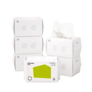 Soft Nonwoven Facial Towel 100 Pulls Gentle Thick Absorbent Disposable Cotton Wipes Double layer High Quality for Home Travel
