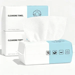 Soft Texture Disposable Face Towel 50 Sheets Per Pack Coreless Dual-Use Thickened Regenerated Cellulose Fiber
