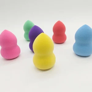 Soft and Skin friendly Non latex Colored Dry wet Dual purpose Makeup Sponge with Customized Packaging