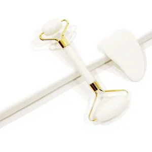 Source Manufacturer Xiuyu Double Wheel Roller Massager White Jade Zinc Alloy Gift Box Set Health Massage