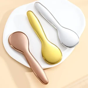 Spoon Tip Stainless Steel Gua Sha Board Face and Body Sculpting Tool for Skincare Routines