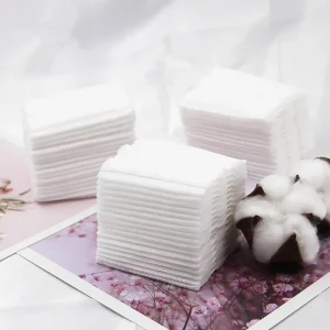 Square Cotton Pad Embossed Cotton Pad Makeup Remover 100% Cosmetic Cotton Pad