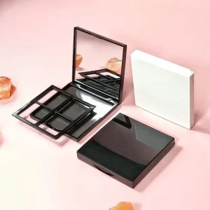 Square Plastic Magnetic Eye Shadow and Lipstick Compact Palette Grid Box Recyclable