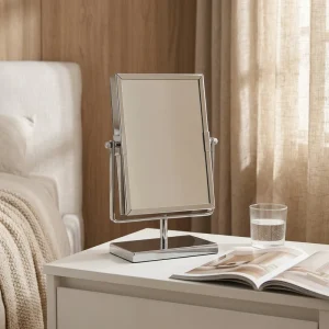 Squared Makeup Mirror and Fashion Silver Makeup Mirror Bathroom Mirrors